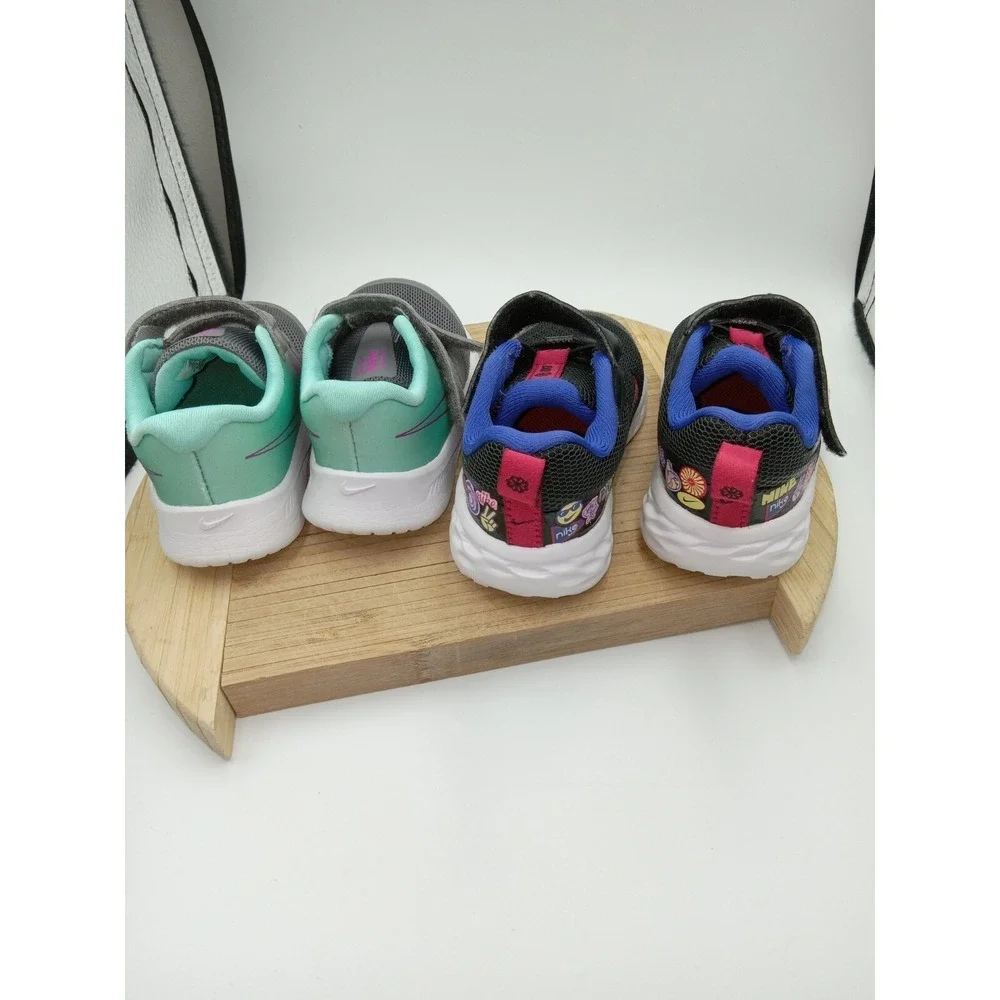 Nike Revolution 6 Baby Toddler Shoes DD1105 Graphic SZ 5C 1 Pair Gray/Green Nike